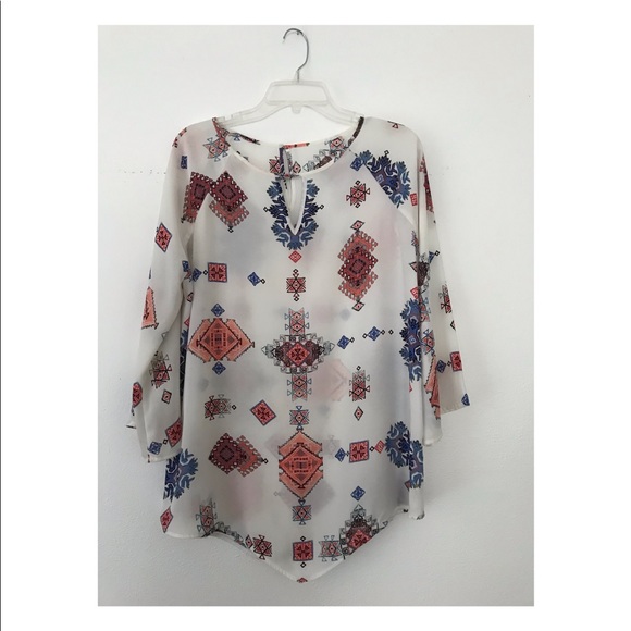 Tops - Womens Sheer Blouse